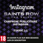 Visuel de couverture – Campagne Instagram fictive inspirée de Saints Row: The Third, conçue par VIRY Brandon.