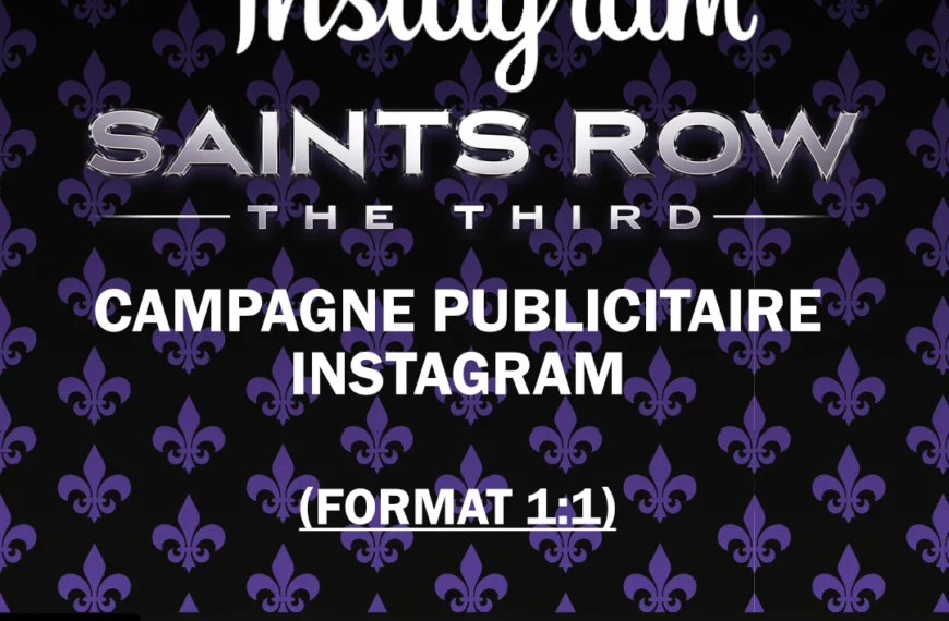 Visuel de couverture – Campagne Instagram fictive inspirée de Saints Row: The Third, conçue par VIRY Brandon.